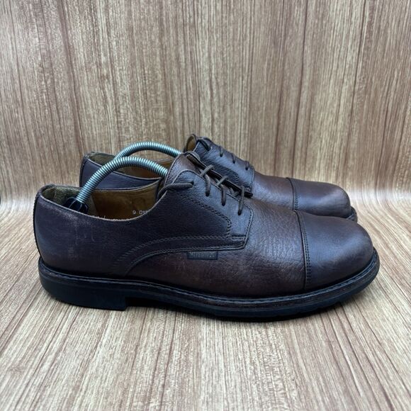 Mephisto Melchior Air Relax Derby Dress Shoes Brown Leather Cap Toe  Size 10 - Picture 1 of 10